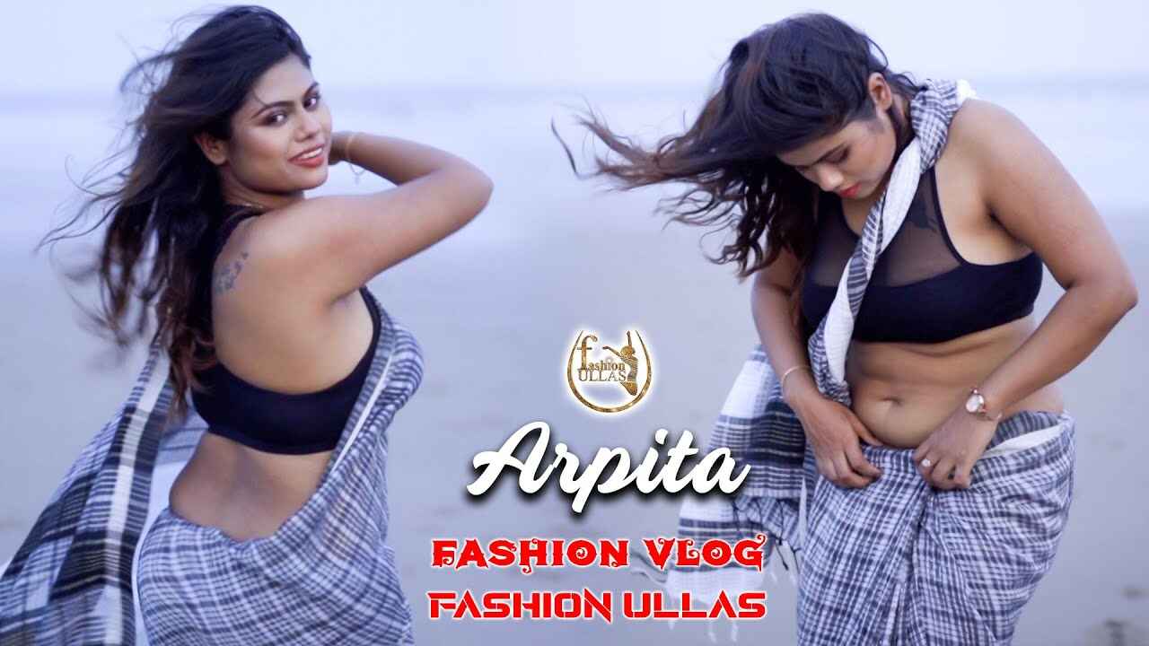 Arpita Black White Saree Fashion Ullas Hot Photoshoot